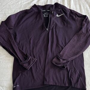 Nike Running Dri-FIT Dark Purple Half-Zip Top